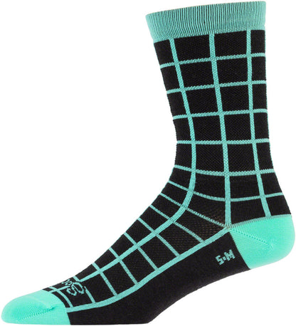 NEW All-City Club Tropic Socks - 6", Black, Goldenrod, Teal, Small/Medium - Around the Cycle