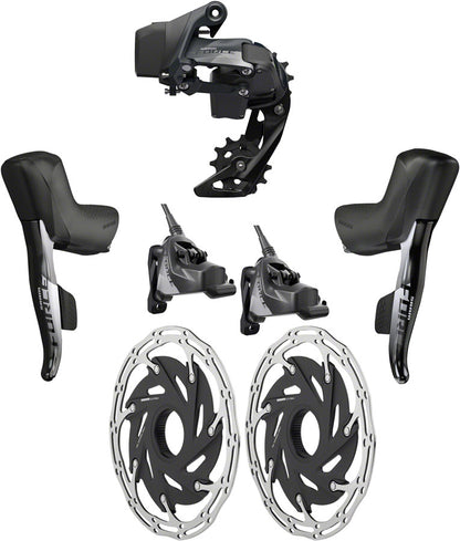 NEW SRAM Force eTap AXS Electronic Road Groupset - 1x, 12-Speed, HRD Brake/Shift Levers, Flat Mount Disc Calipers, Rear Derailleur, CenterLock - Around the Cycle