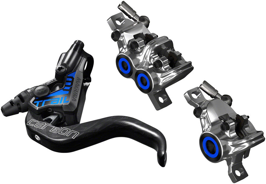 NEW Magura MT Trail SL Disc Brake Set Disc Brake Set - Front and Rear Hydraulic Post Mount Black/Chrome