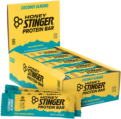 NEW Honey Stinger Protein Bar - Chocolate Coconut Almond, Box of 15 - Around the Cycle