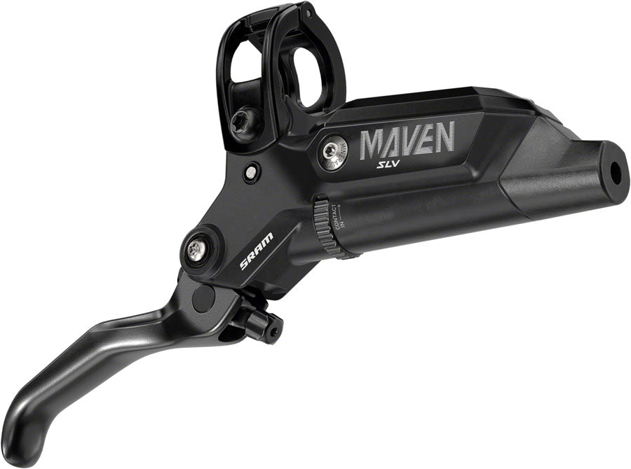 NEW SRAM Maven Silver Disc Brake and Lever - Rear, Post Mount, 4-Piston, Aluminum Lever, SS Hardware, Black, A1