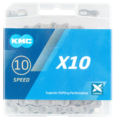 NEW KMC X10 Chain - 10-Speed, 116 Links, Gray - Around the Cycle