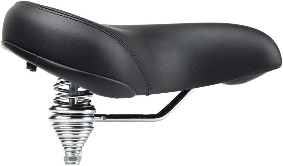 MSW Cruiser Saddle - Springs, Steel, Black - Around the Cycle