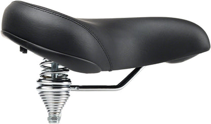 MSW Cruiser Saddle - Springs, Steel, Black - Around the Cycle