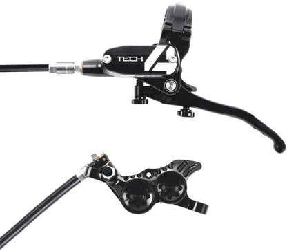 NEW Hope Tech 4 V4 Disc Brake and Lever Set - Rear, Hydraulic, Post Mount, Black - Around the Cycle