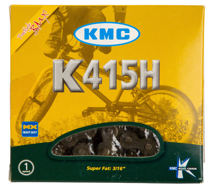 NEW KMC 415H Chain - Single Speed 1/2" x 3/16", 98 Links, Black