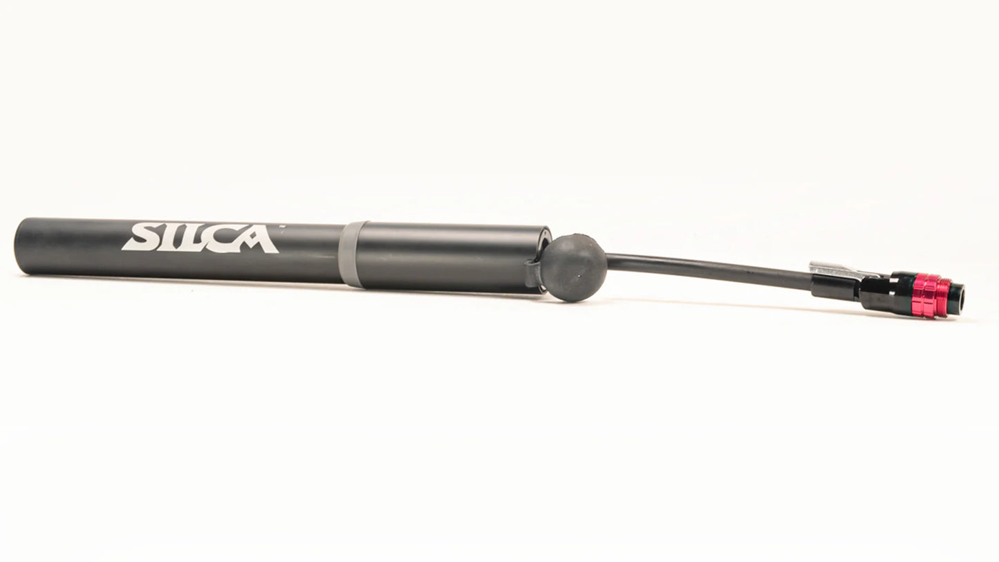 NEW Silca Gravelero Mini Pump - 80psi, Aluminum, Presta/Schrader, With Bracket, Retractable hose