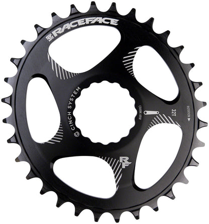 NEW RaceFace Narrow Wide Oval Chainring: Direct Mount CINCH, 32t, Black