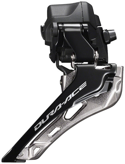 NEW Shimano Dura-Ace FD-R9250 Di2 Front Derailleur - 2x12-Speed, Braze-on, Down Swing, For 50-55t Max, Black/Silver - Around the Cycle
