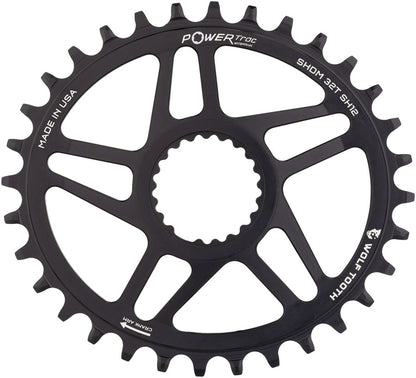 NEW Wolf Tooth Elliptical Direct Mount Chainring - 32t, Shimano Direct Mount, Boost, 3mm Offset, Requires 12-Speed Hyperglide+ Chain, Black - Around the Cycle