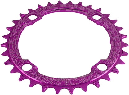 NEW RaceFace 1x Narrow Wide Chainring - 36t, 104 BCD, 10-12 Speed, 7075 Aluminum, Purple - Around the Cycle