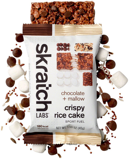 NEW Skratch Labs Crispy Rice Cake Bar - Chocolate and Mallow, Box of 8