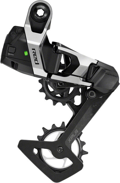 NEW SRAM RED XPLR AXS Rear Derailleur - For RED XPLR 1x, 13-Speed, 46t Max, Hangerless Full Mount, (Battery Not Included), Black/Silver, E1 - Around the Cycle