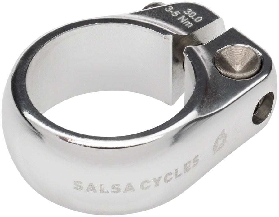 NEW Salsa Lip-Lock Seatpost Clamp - 30.0mm, Bolt-On, Silver - Around the Cycle
