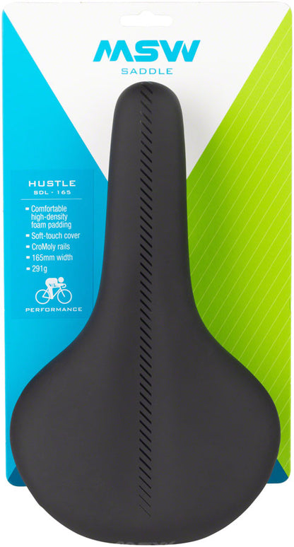 NEW MSW SDL-165 Hustle Performance Saddle - Chromoly, Black - Around the Cycle