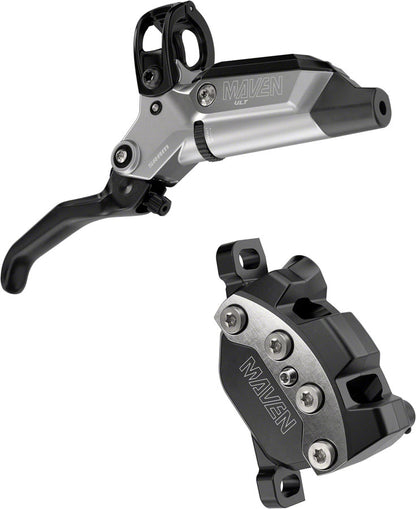 NEW SRAM Maven Ultimate Stealth Disc Brake and Lever - Front, Post Mount, 4-Piston, Carbon Lever, Titanium Hardware, Black/Silver, A1 - Around the Cycle