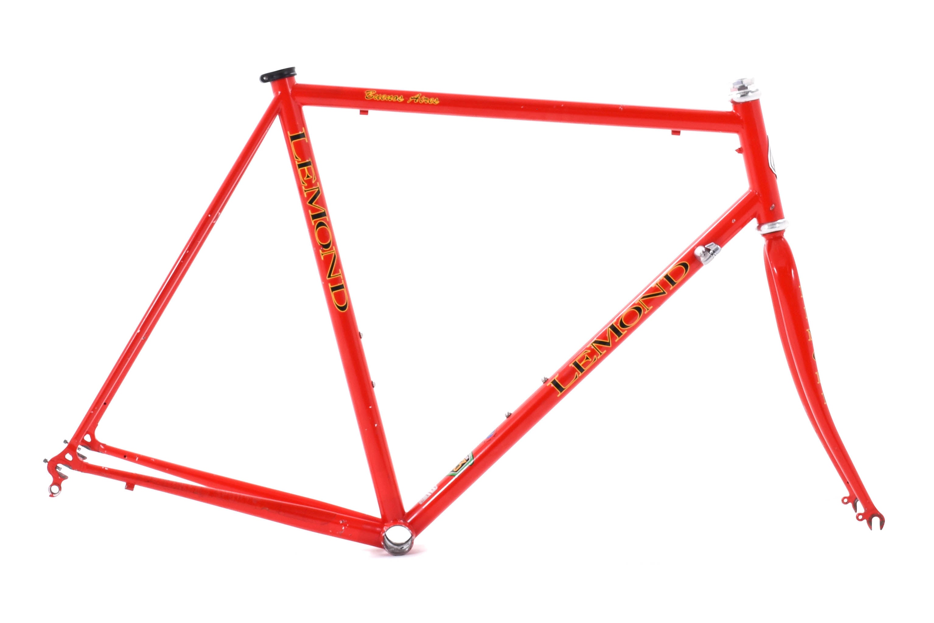 USED Lemond Buenos Aires Reynolds Steel Road Frame 57cm Red Black Reyn