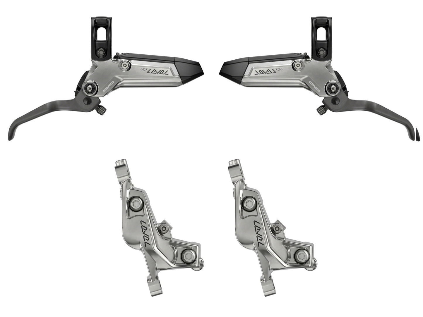 NEW Level Ultimate Stealth 4-Piston Disc Brake and Lever - Front and Rear Set