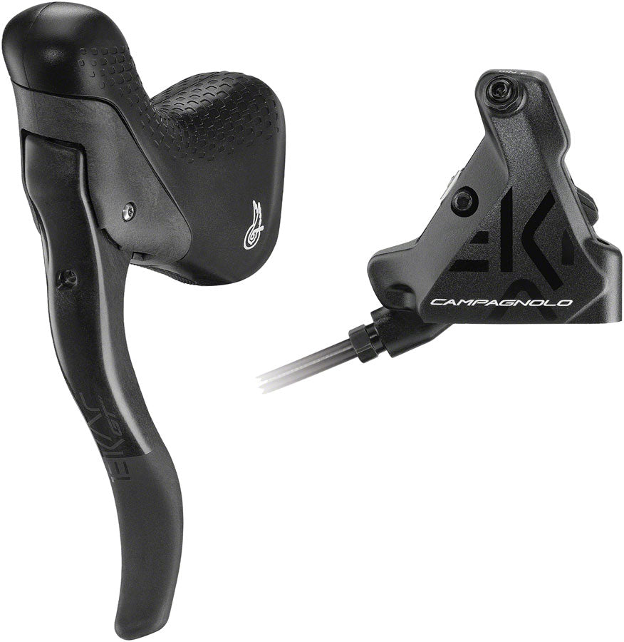 NEW Campagnolo EKAR GT Ergopower Brake Lever and Disc Brake Caliper - Left/Front, For 1x 13-Speed, 140mm Flat Mount Hydraulic Caliper, Black - Around the Cycle