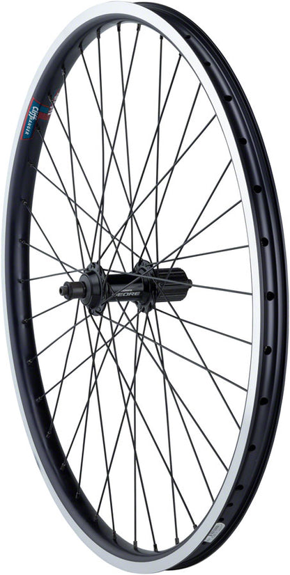 NEW Quality Wheels Value HD Series Rear Wheel - 26", QR x 135mm, Rim Brake, HG 10, Black - Around the Cycle
