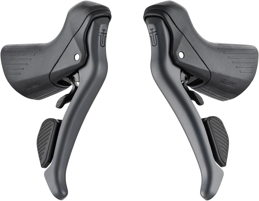 NEW microSHIFT Sword Drop Bar Shifter/Brake Lever Set - 2x, 10-Speed, Sword Compatible, Gray, Version B - Around the Cycle