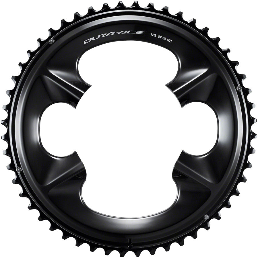 NEW Shimano Dura-Ace FC-R9200 12-Speed Chainring - 52t, Asymmetric 110 BCD, Black, NH - Around the Cycle
