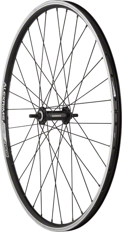 NEW Quality Wheels Value Double Wall Series Front Wheel - 26", 9x1 Threaded x 100mm, Rim Brake, Black, Clincher - Around the Cycle