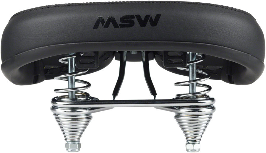 MSW Cruiser Saddle - Springs, Steel, Black - Around the Cycle