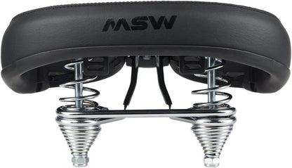 MSW Cruiser Saddle - Springs, Steel, Black - Around the Cycle