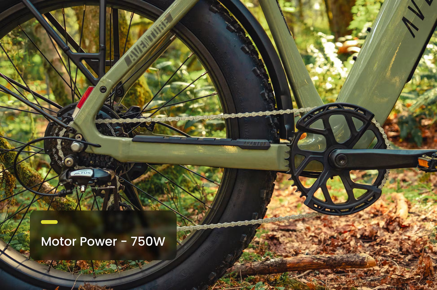 NEW Aventon Aventure 3 Electric Fat Tire Bike — 750W, 28mph Class 3, 4" Tires, 65mi Range