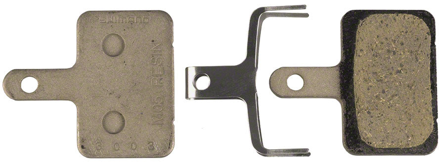NEW Shimano M05-RX Disc Brake Pads and Springs - Resin Compound, Steel Back Plate, One Pair