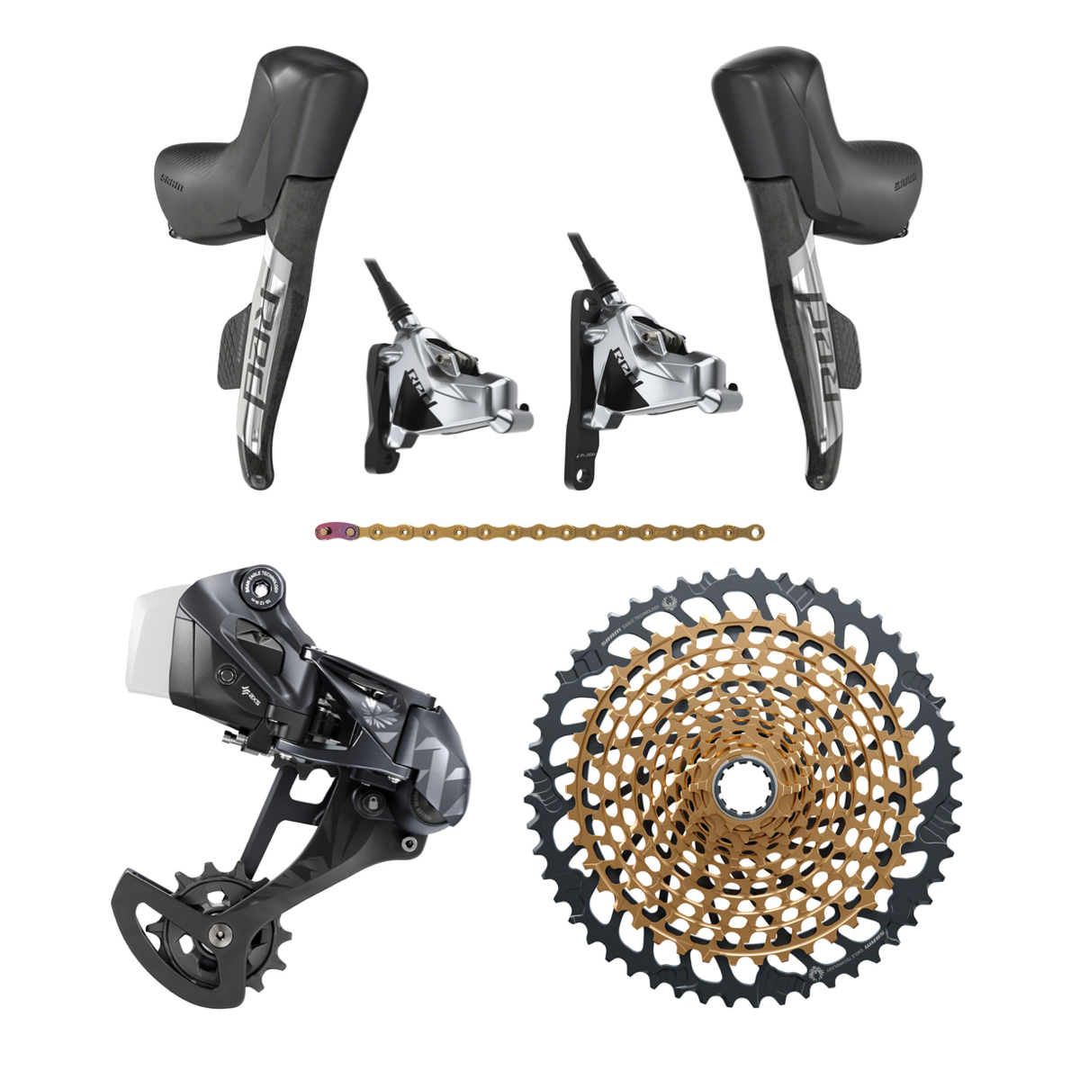 NEW SRAM Red D1 - XX1 Eagle eTap AXS Mullet Gravel Groupset Kit - 1x12