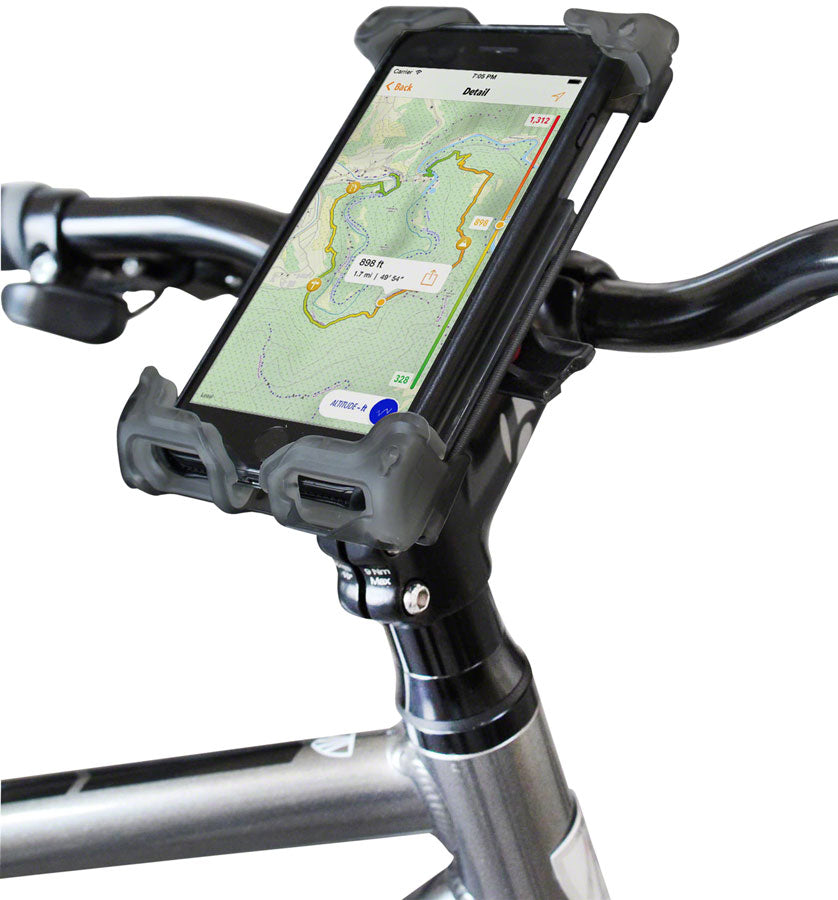 NEW Delta Hefty Holder Plus Smartphone Bike Mount - Clear Gray
