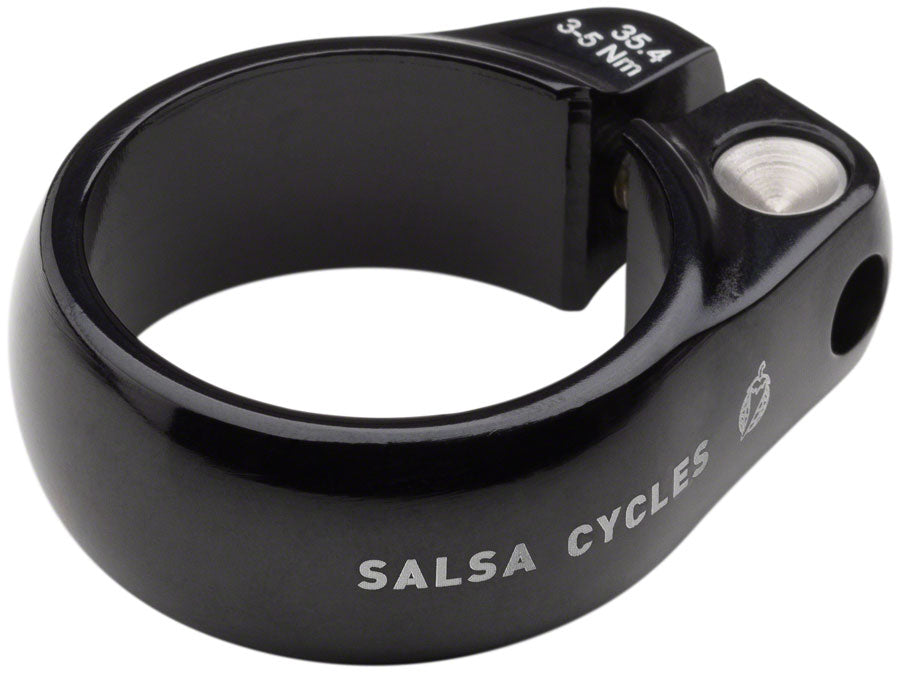 NEW Salsa Lip-Lock Seatpost Clamp - 35.4mm, Bolt-On, Black - Around the Cycle