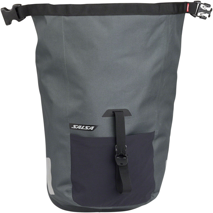 NEW Salsa EXP Series Agave Pannier - 12.5L, Roll-Top, Gray, Each - Around the Cycle