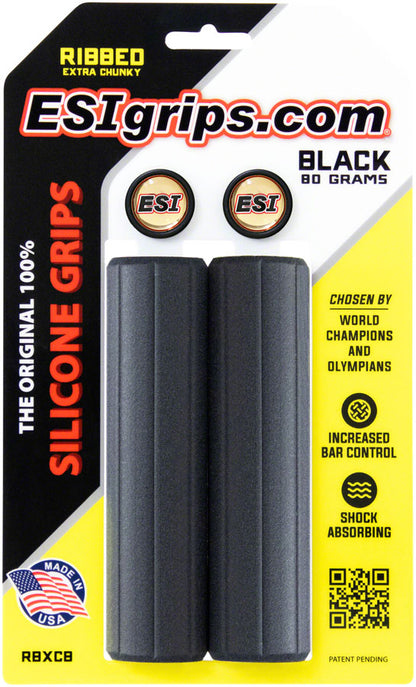 NEW ESI Ribbed Extra Chunky Grips - Black - Around the Cycle