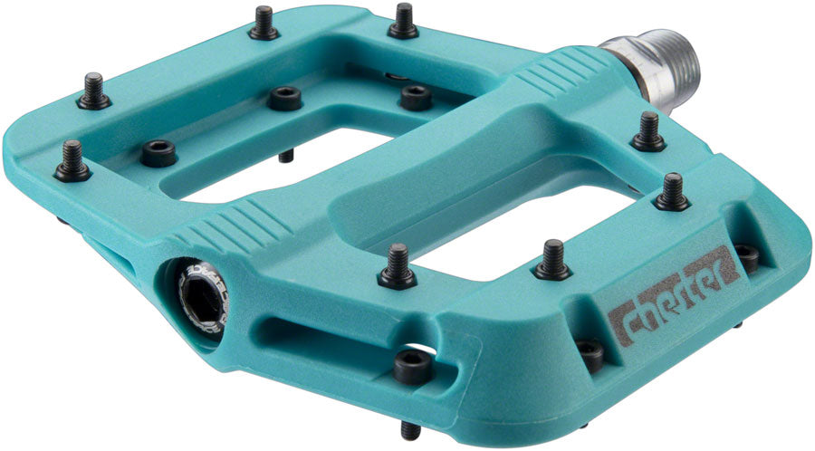 NEW RaceFace Chester Pedals - Platform, Composite, 9/16", Turquoise
