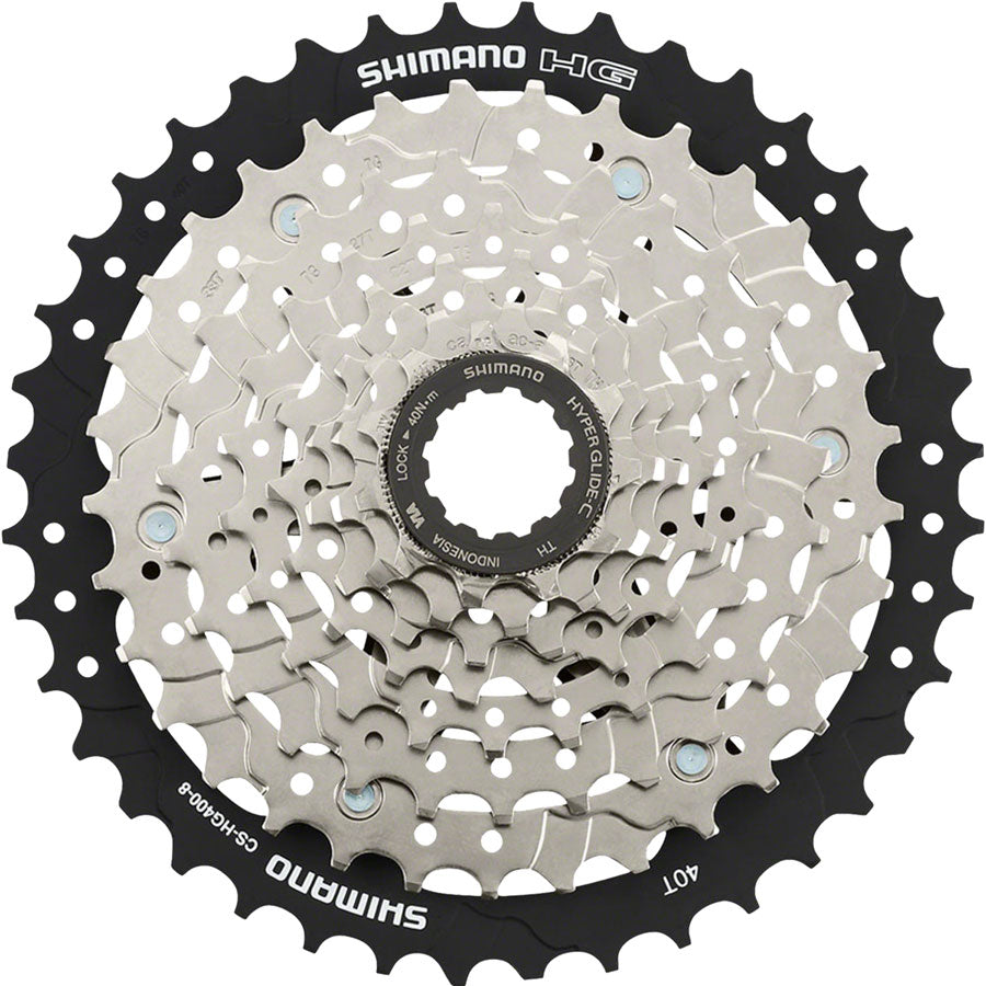 NEW Shimano CS-HG400-8 Cassette - 8 Speed, 11-40t, Silver - Around the Cycle