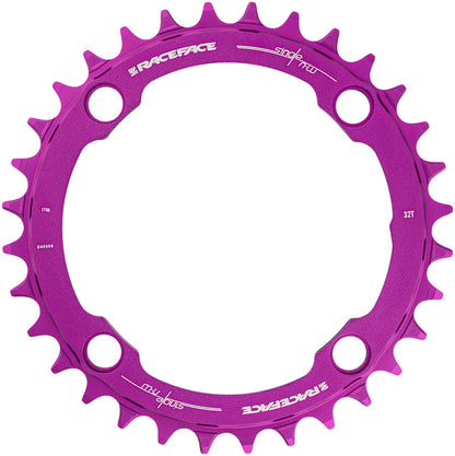 NEW RaceFace 1x Narrow Wide Chainring - 36t, 104 BCD, 10-12 Speed, 7075 Aluminum, Purple - Around the Cycle