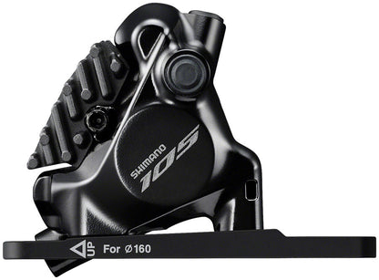 NEW Shimano 105 ST-R7170-LE Di2 Shift/Brake Lever with BR-R7170 Hydraulic Disc Brake Caliper - Front, 2x, Flat Mount with Fork Adaptor, Black