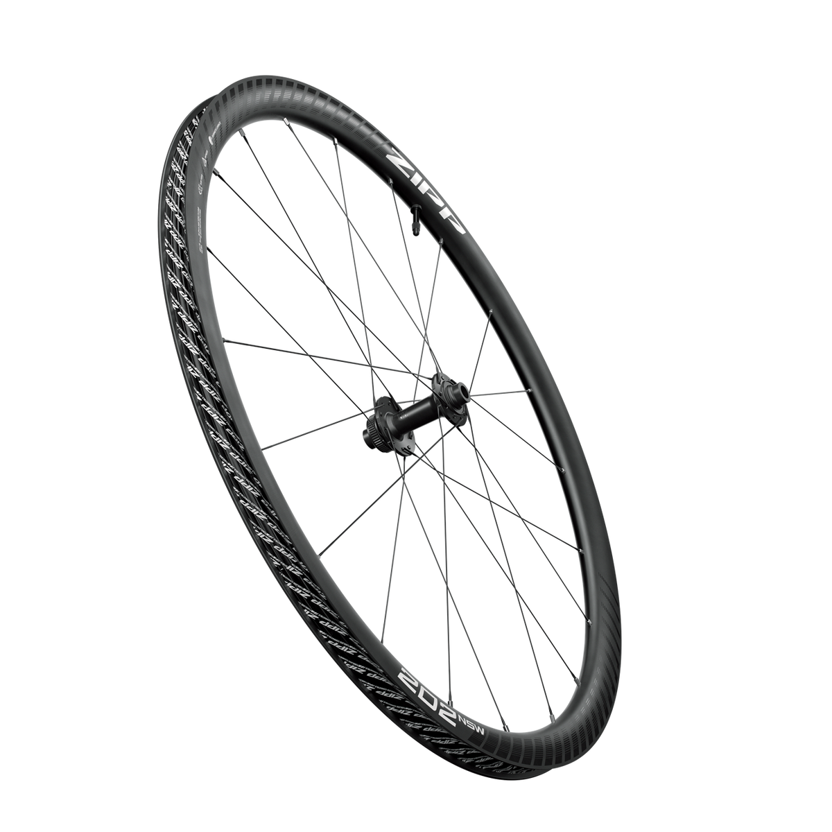 NEW Zipp 202 NSW Front Wheel - 700, 12 x 100mm, Center-Lock, Tubeless, Carbon, Black/Dark Gray, 20H, A1