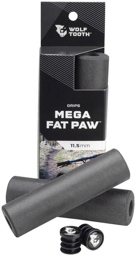 NEW Wolf Tooth Mega Fat Paw 11.5mm Black Grips - Black