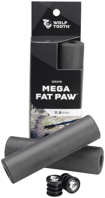NEW Wolf Tooth Mega Fat Paw 11.5mm Black Grips - Black
