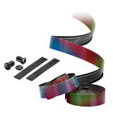 NEW Ciclovation Halo Touch Handlebar Tape, Rainbow w/Blk Plugs