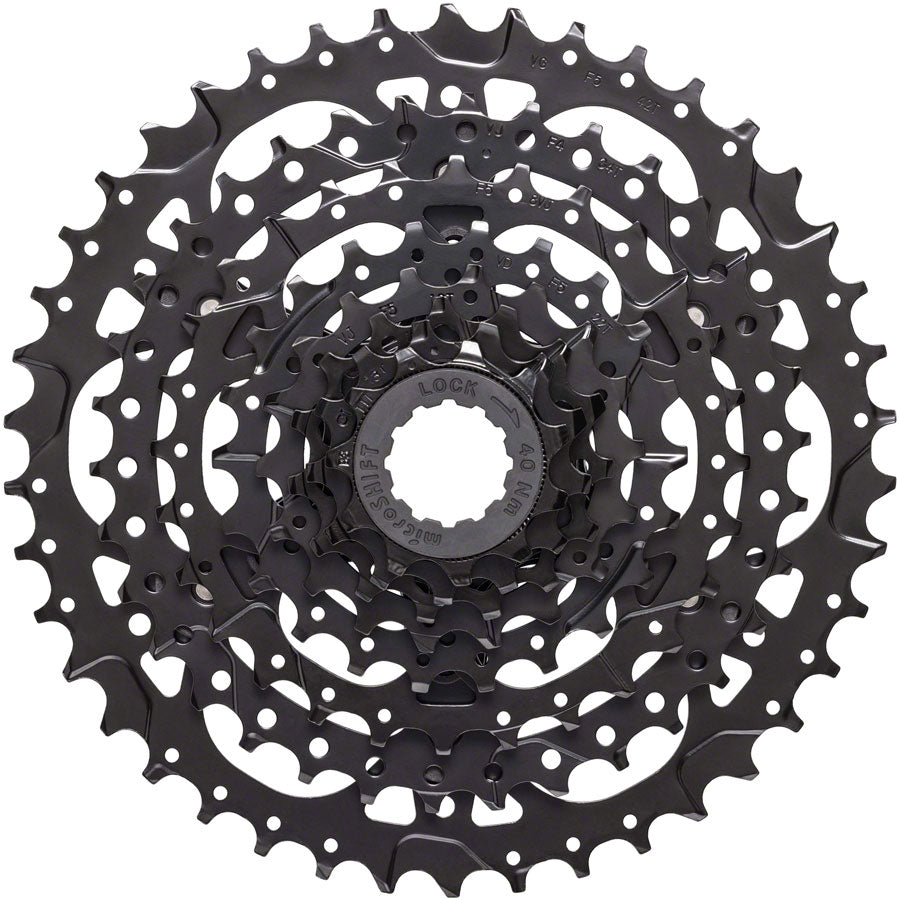 NEW microSHIFT Acolyte Cassette - 8 Speed, 11-42t, Black, ED Coated - Around the Cycle