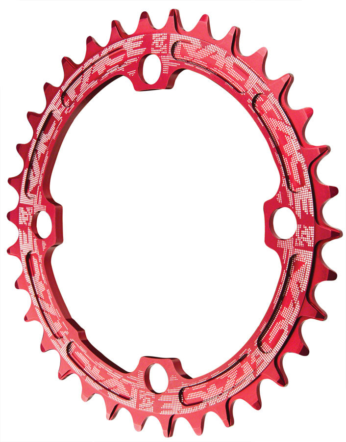 NEW RaceFace Narrow Wide Chainring: 104mm BCD, 36t, Red