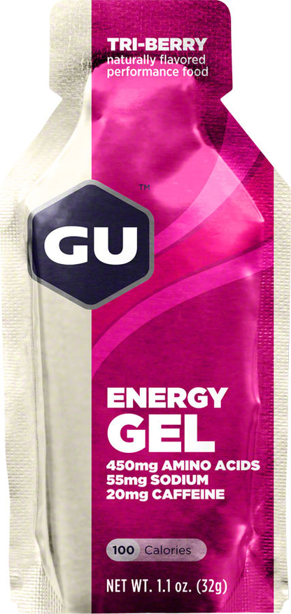 NEW GU Energy Gel: Tri Berry, Box of 24 - Around the Cycle