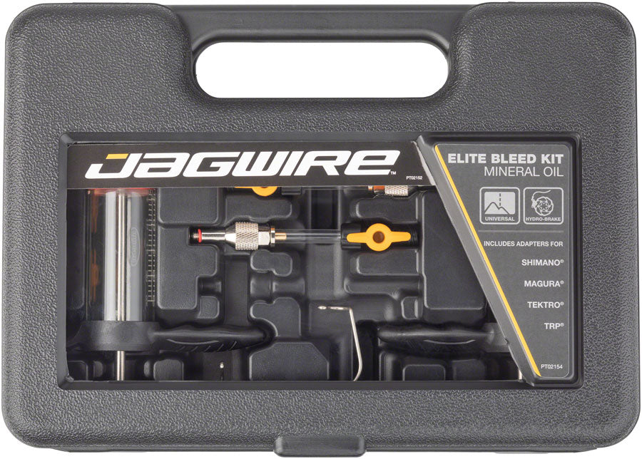 NEW Jagwire Elite Mineral Oil Bleed Kit, includes Shimano Magura Tektro Adapters