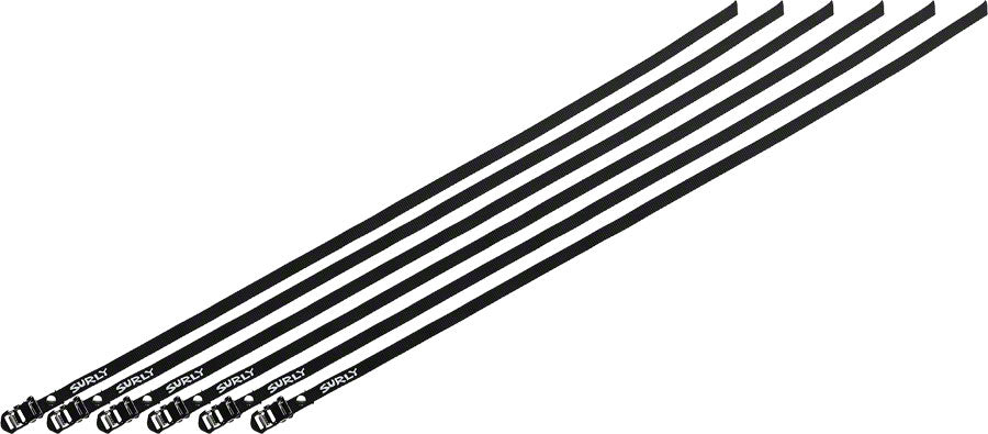 NEW Surly Junk Strap 120cm Rack Strap: Black with Stainless Buckle~ 6-Pack
