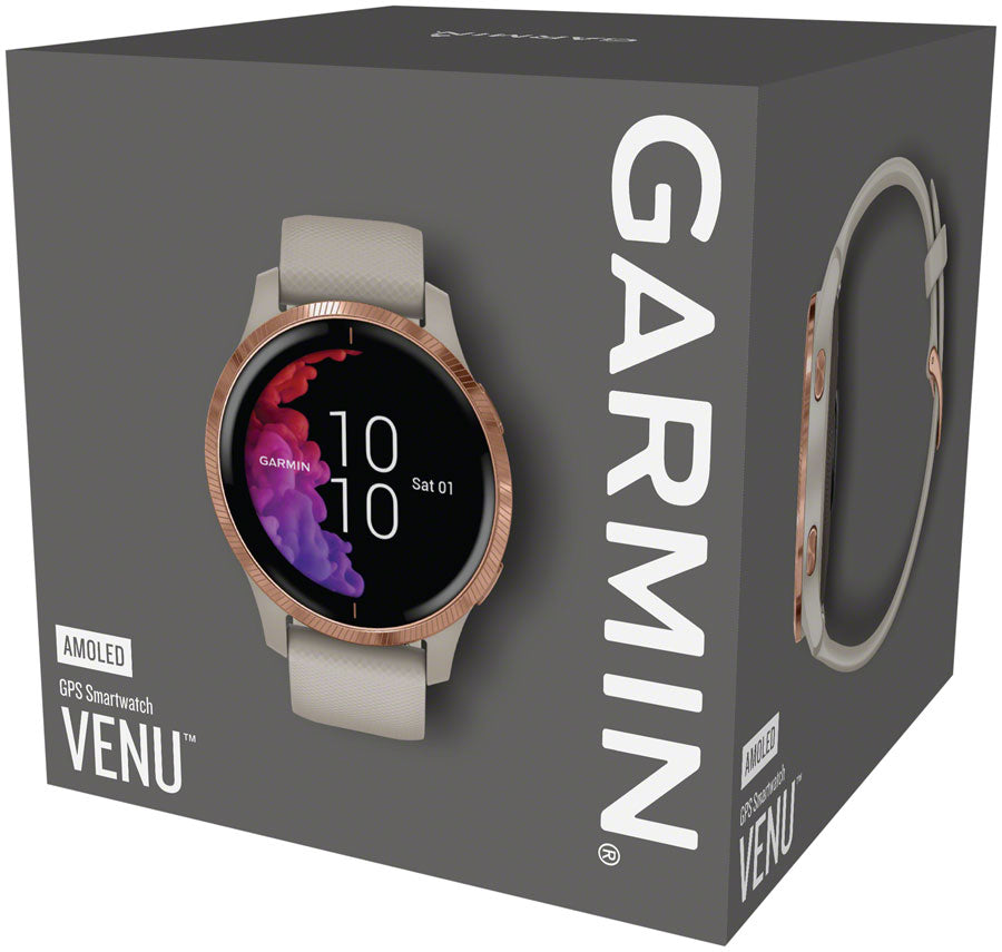 NEW Garmin Venu GPS Watch - Light Sand/Rose Gold